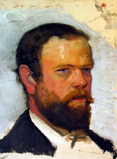 Michael Ancher An unfinished portrait of Adrian Stokes china oil painting image